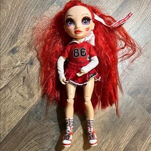Rainbow Fashion Doll with Red Hair and Outfit